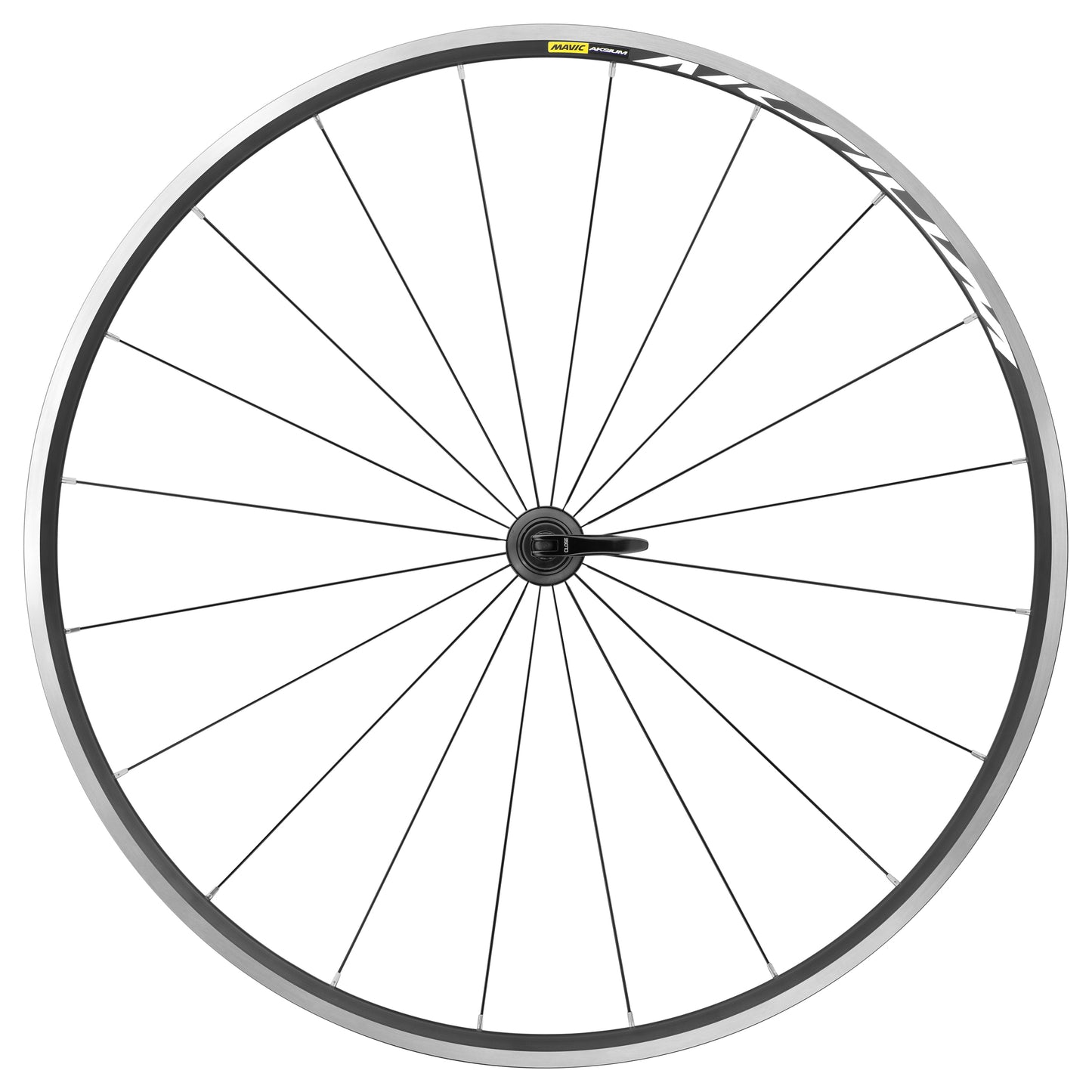 Mavic Aksium 700c Road Wheel with Block Skewers, Front, Black, 20 Spokes