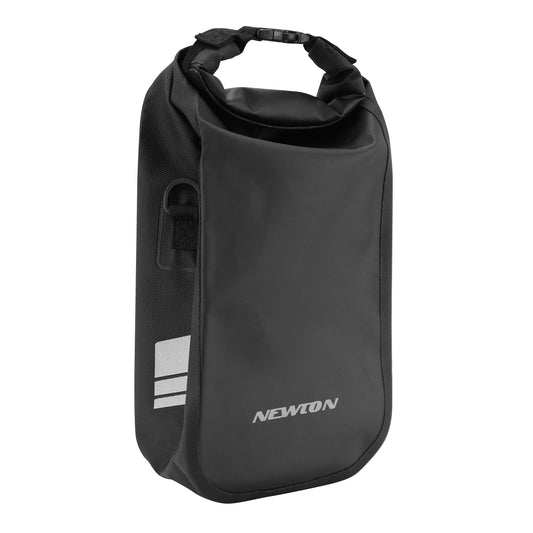 Newton gravel-scooter fork bag with waterproof shoulder strap, black, 4L, L 18cm x W 9cm x H 29cm, quick-release fork mounting with 3 adjustable 40cm straps included
