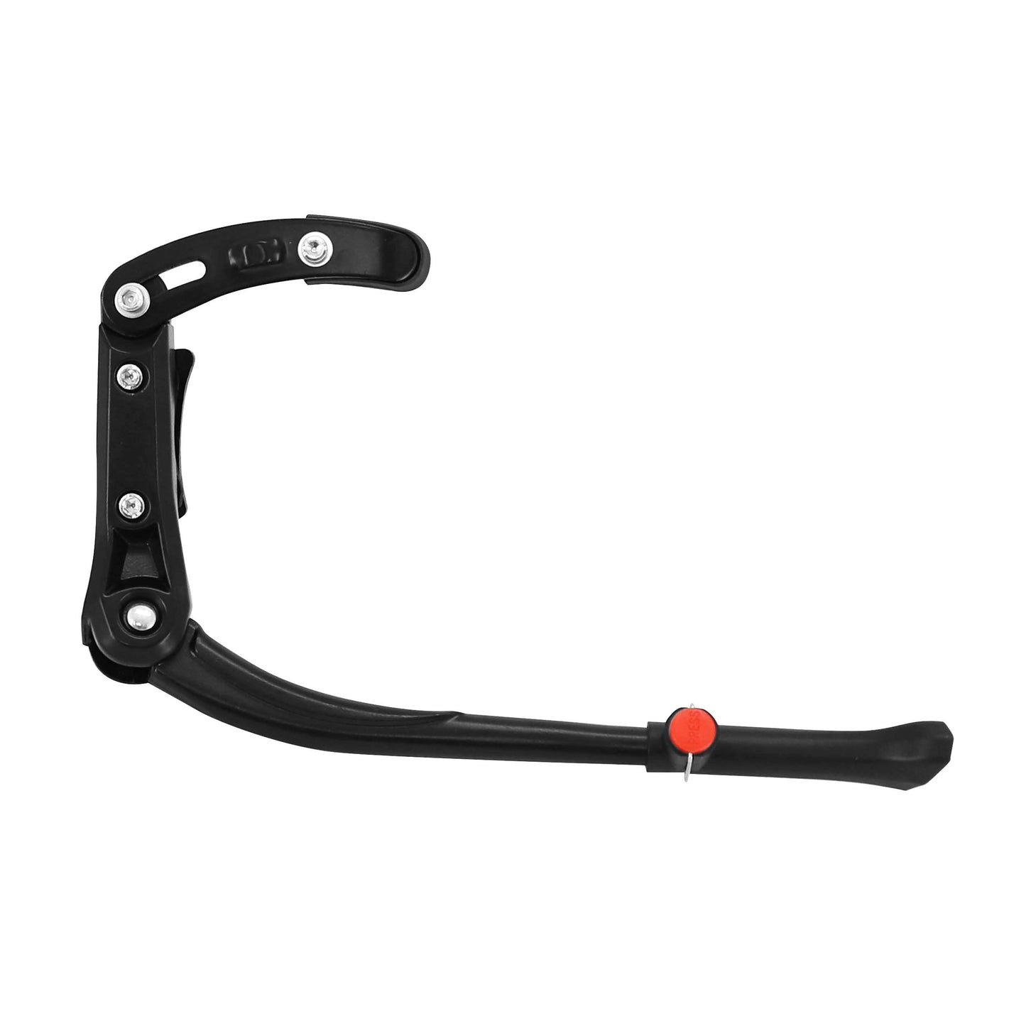 PCP 24-28" Rear Side Bicycle Kickstand, Chainstay-Seatstay Mount, Adjustable Black Aluminum