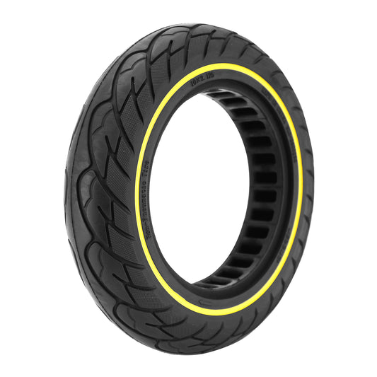 Pneu Trottinette plein 10 X 2.125 Noir Liseret Jaune Fluo