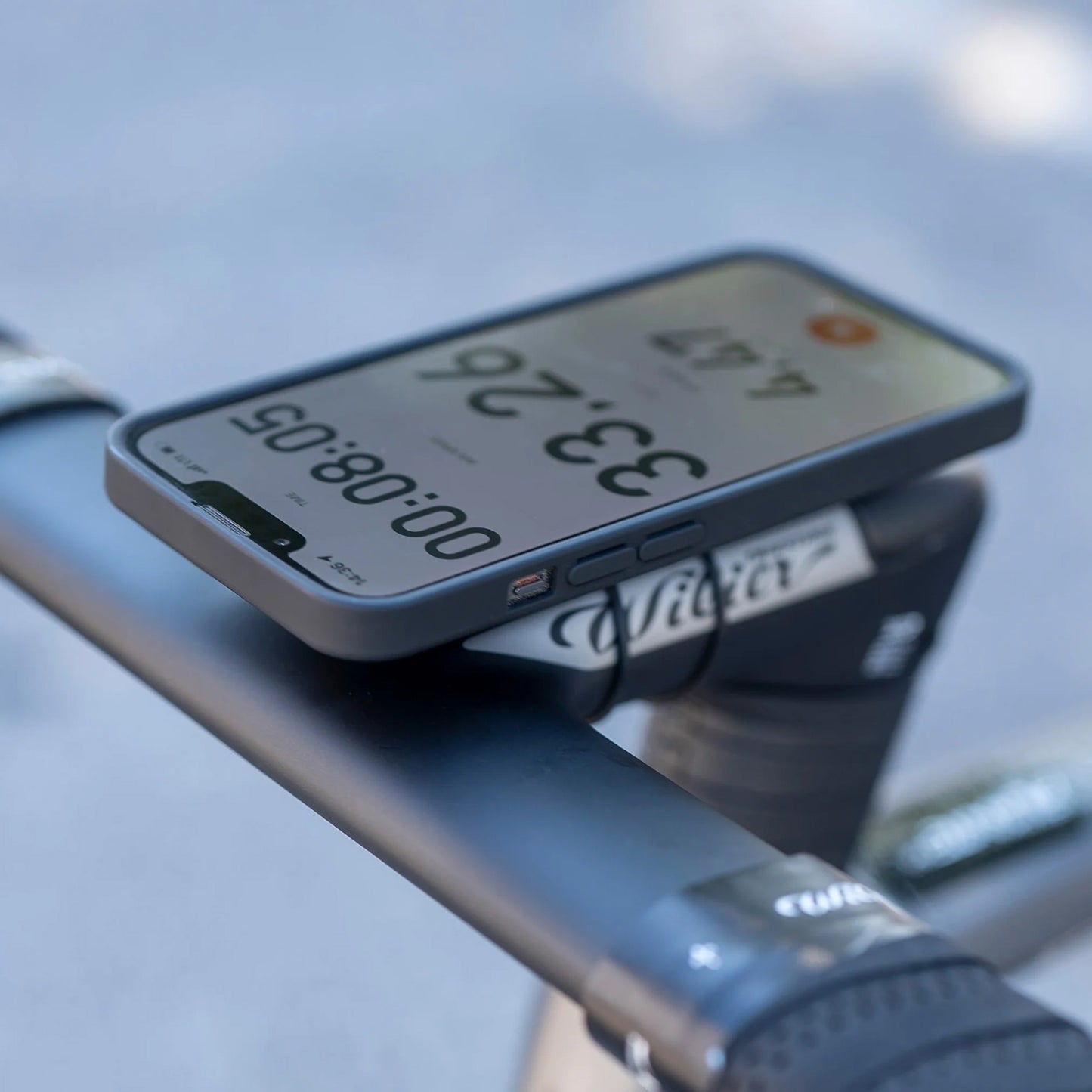 Support smartphone-téléphone vélo Sp Connect vendu à l'unité fixation guidon double anneau souple noir spc+