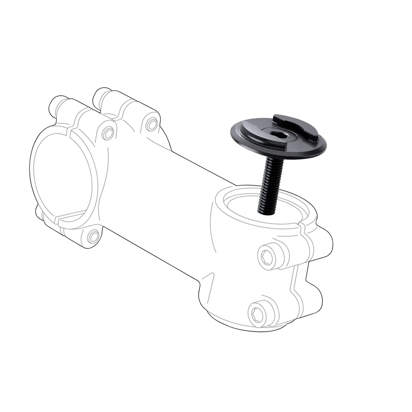 SP Connect smartphone/bike phone mount, sold individually, stem attachment, black, SPC+