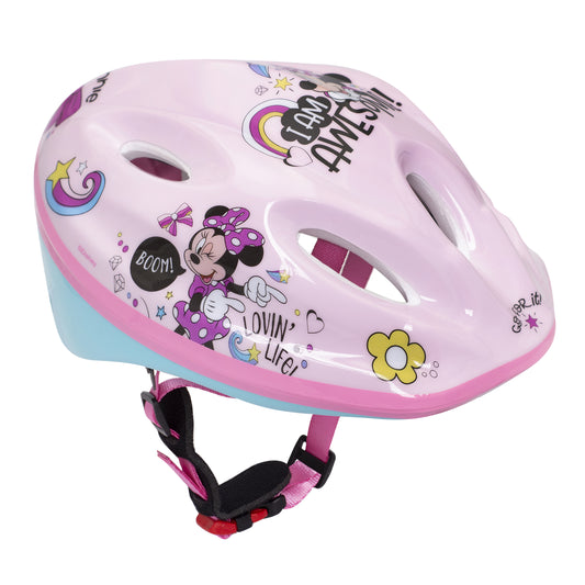 Disney v2 Minnie pink children's bike helmet with adjustment dial