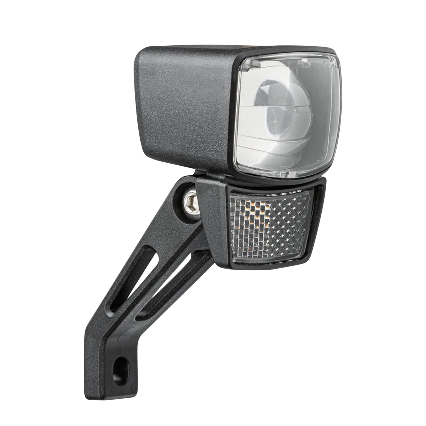 Bicycle light for front dynamo hub on AXA nxt 30 lux black fork