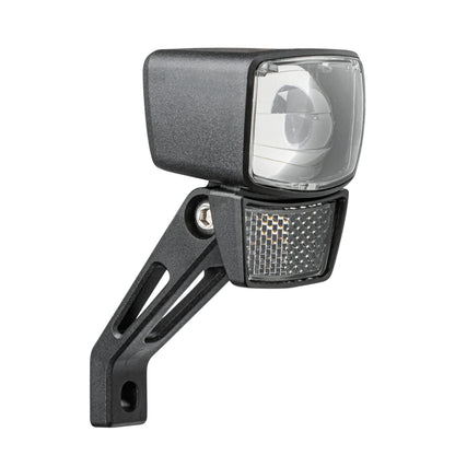 Bicycle light for front dynamo hub on AXA nxt 30 lux black fork