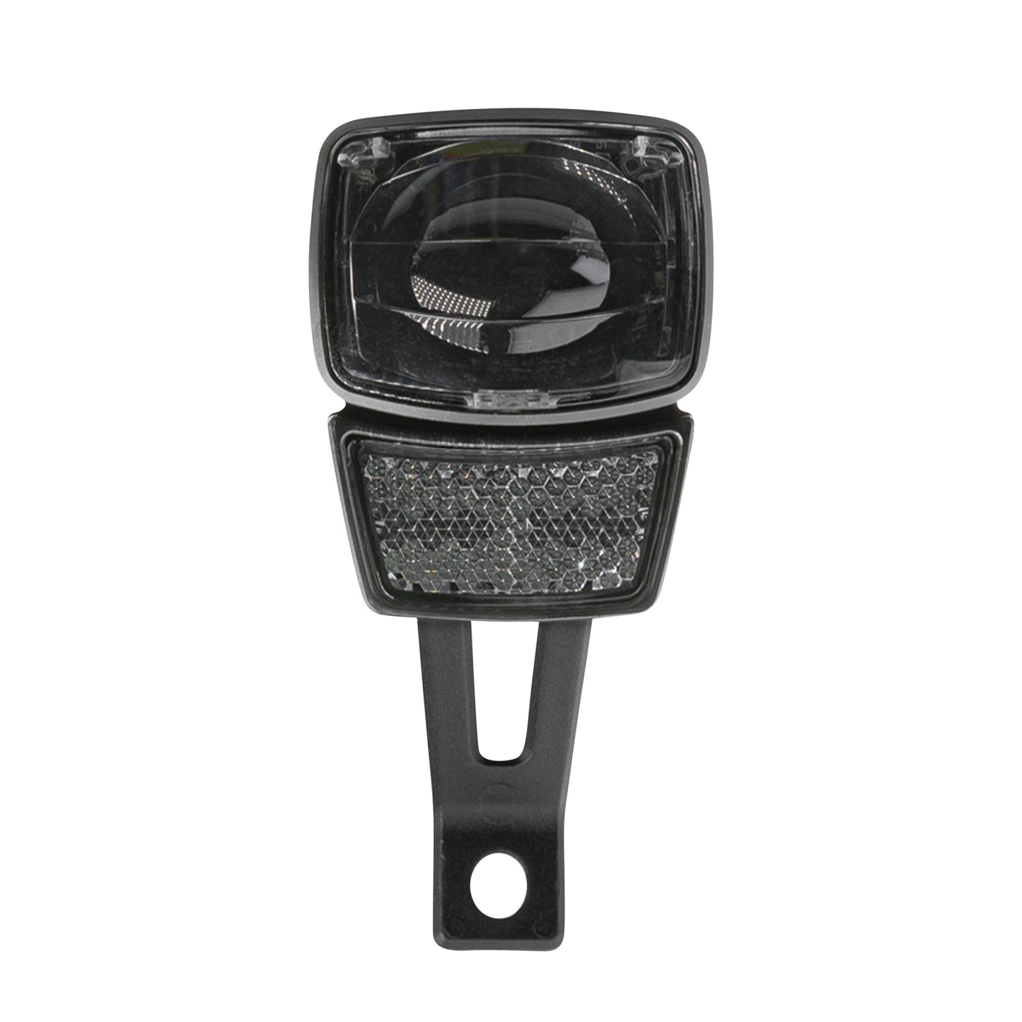 Bicycle light for front dynamo hub on AXA nxt 30 lux black fork