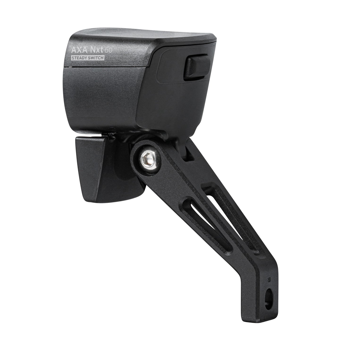 Eclairage vélo pour moyeu dynamo avant sur fourche AXA nxt 60 lux noir