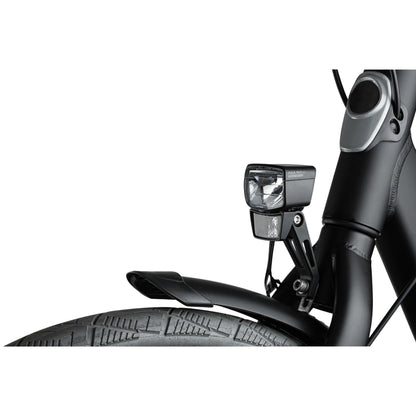 Eclairage vélo pour moyeu dynamo avant sur fourche AXA nxt 60 lux noir