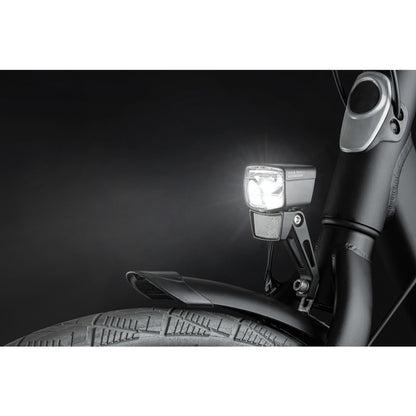 Eclairage vélo pour moyeu dynamo avant sur fourche AXA nxt 60 lux noir