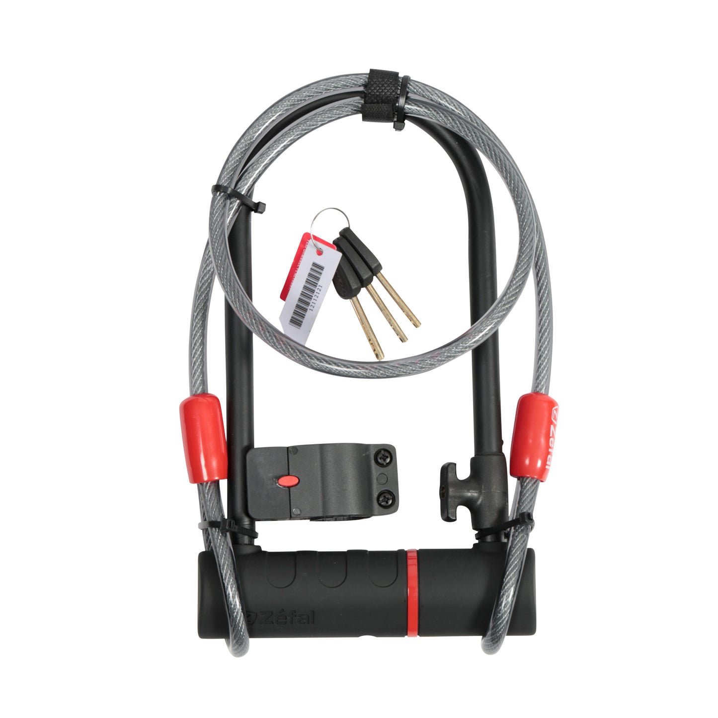 Antivol vélo U Zefal K-traz u17 à clé 115 x 230 mm d 17 mm avec câble 1.2m avec support clip