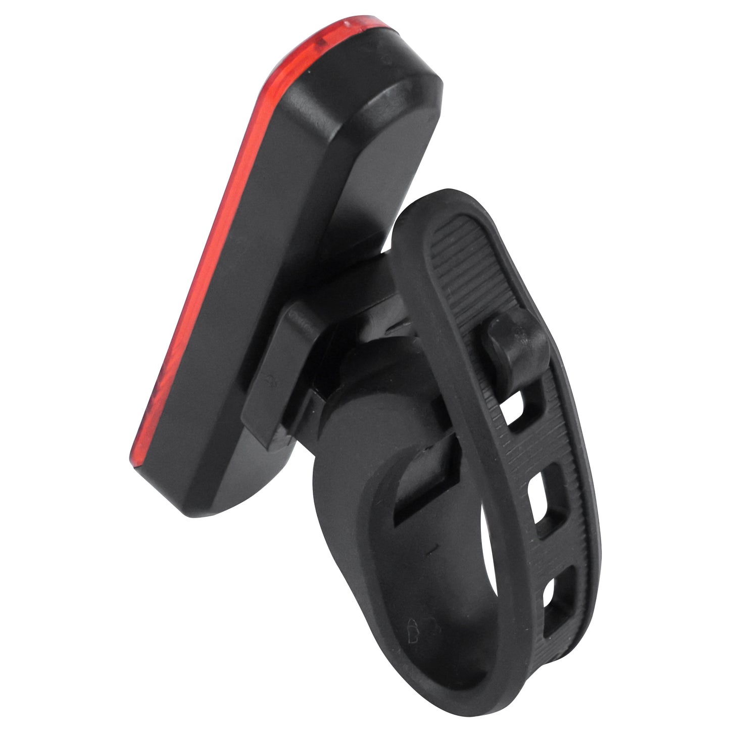 Eclairage vélo usb arrière sur tige de sellebar noir 30 lumens fonctions fixe, sos et clignotant PCP