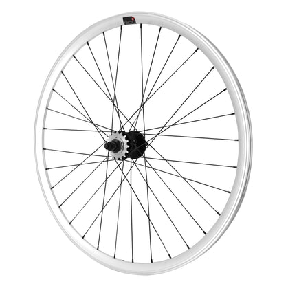Roue PCP route fixie patin PCP argent arrière double filetage pignon 16DTS
