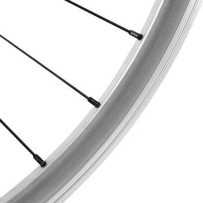 PCP road fixie wheel rim brake silver front nuts 17C rim 28mm profile