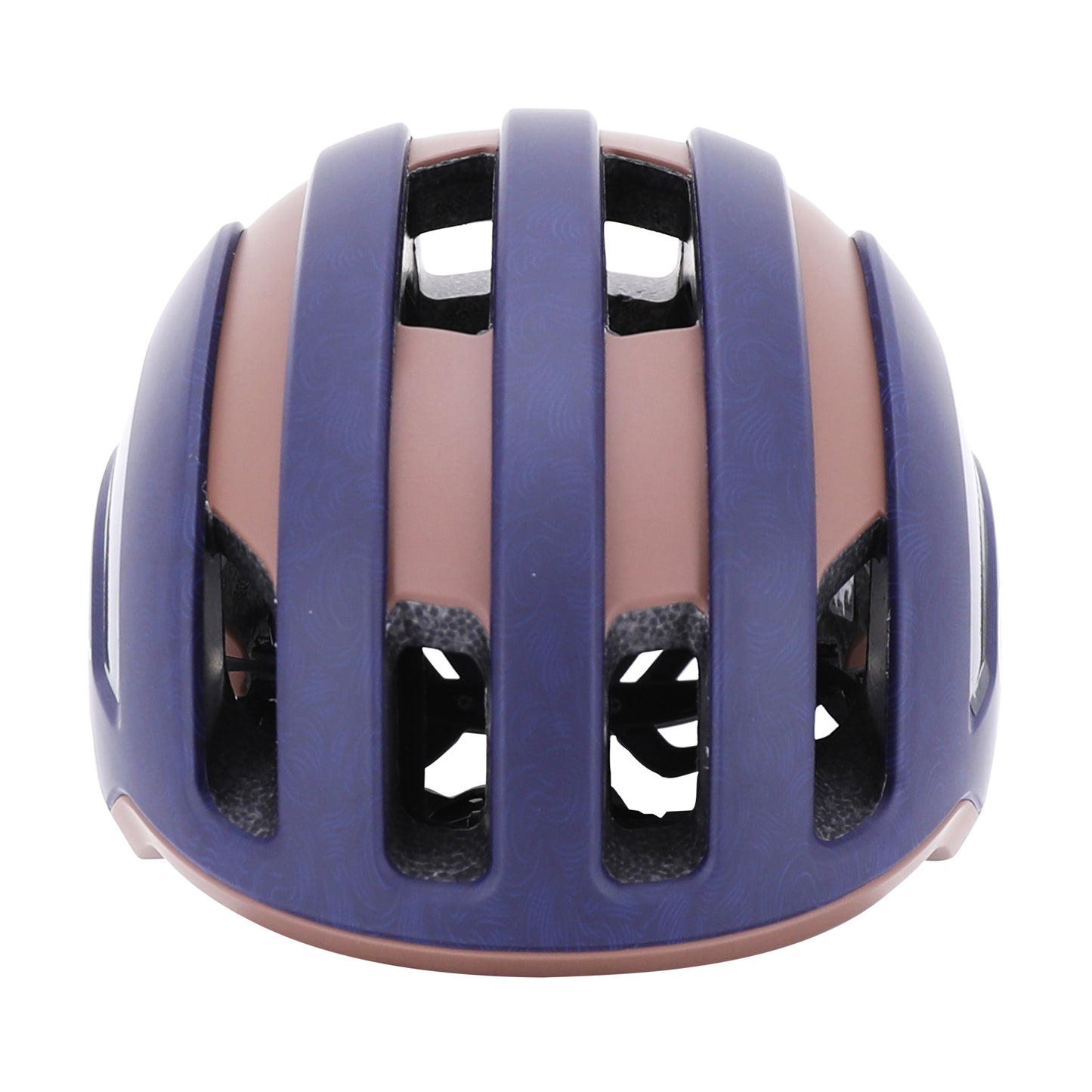 Casque vélo adulte Auvray urbain safe marine-marron double in-mold avec éclairage intégré USB