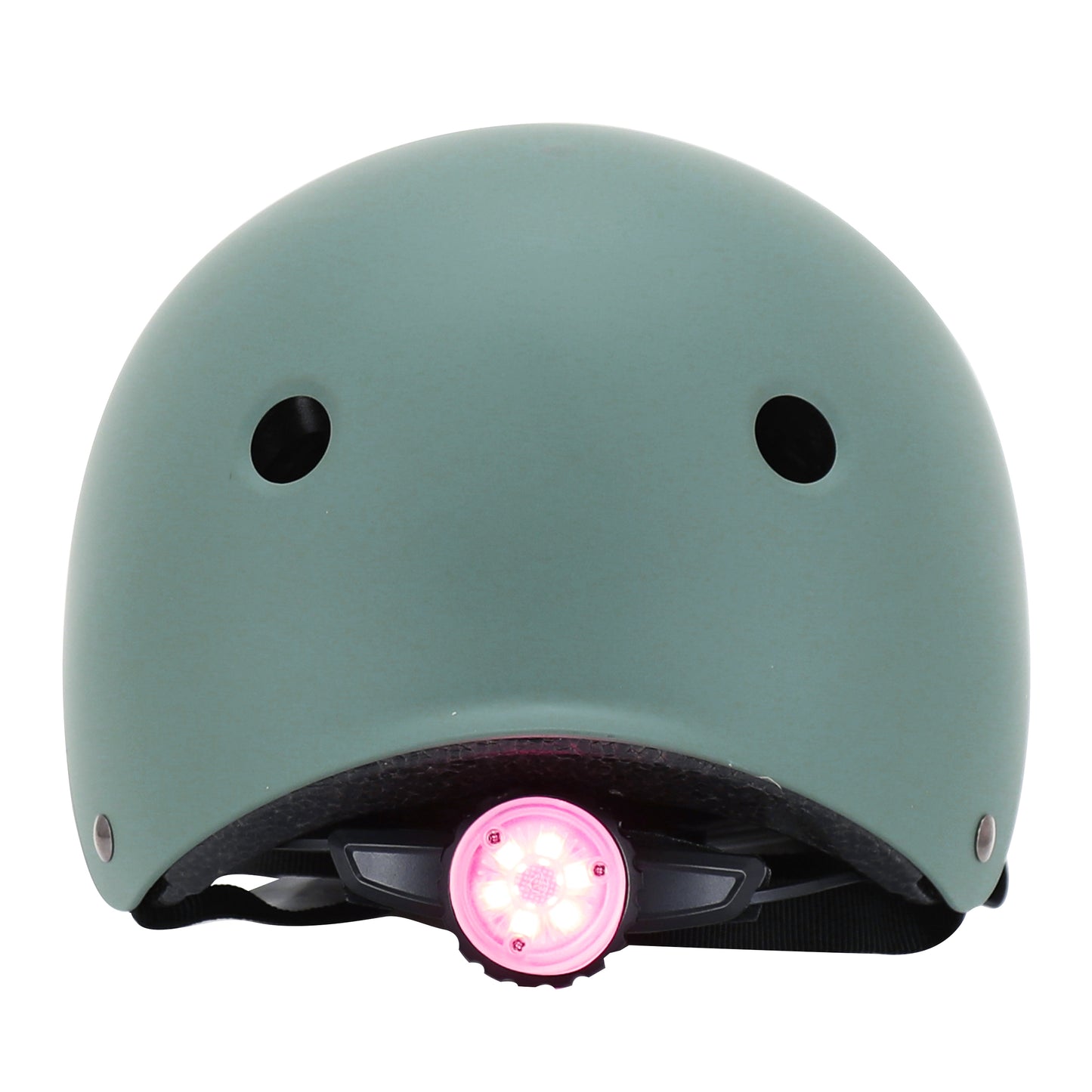 Auvray urban khaki adult cycling helmet with integrated light on adjustable dial