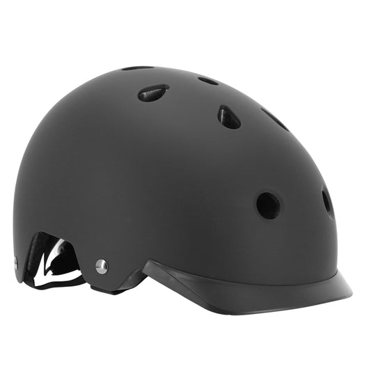 Auvray Urban Adult Bike Helmet Black with integrated light on adjustable knob