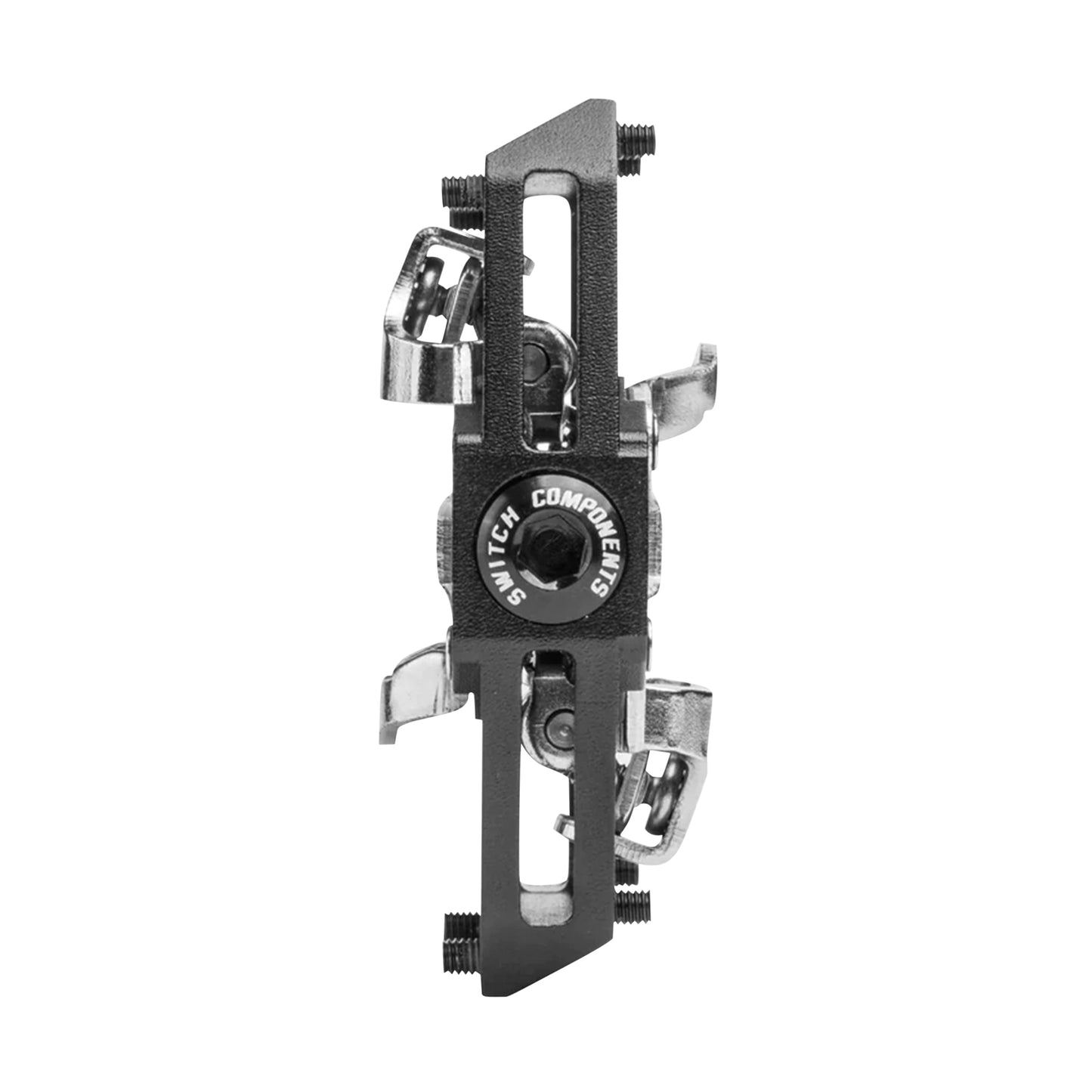 Pédale gravel VTT plate auto Switch alu CNC noir 85x70