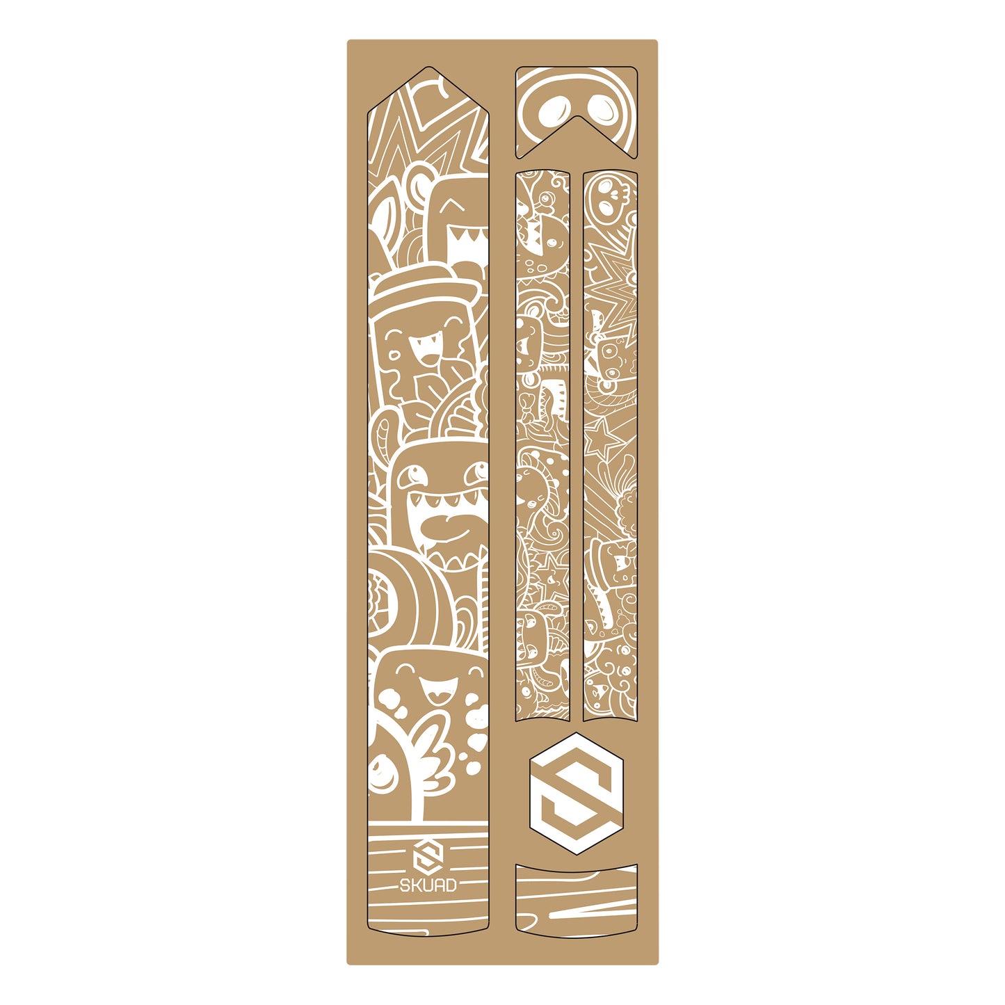 Gist Skuad Comics white frame protection sticker