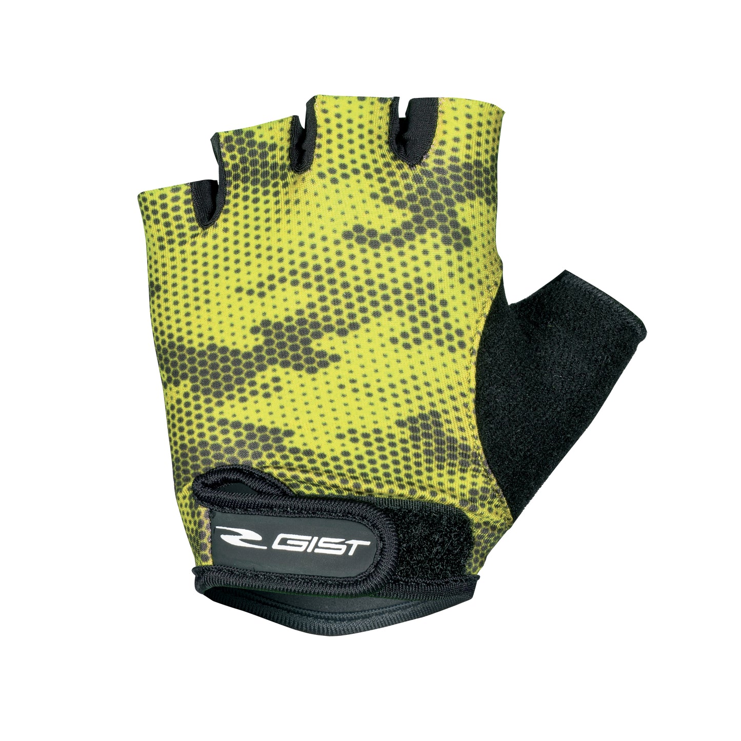 Gist Kid short fluorescent yellow velcro cycling gloves