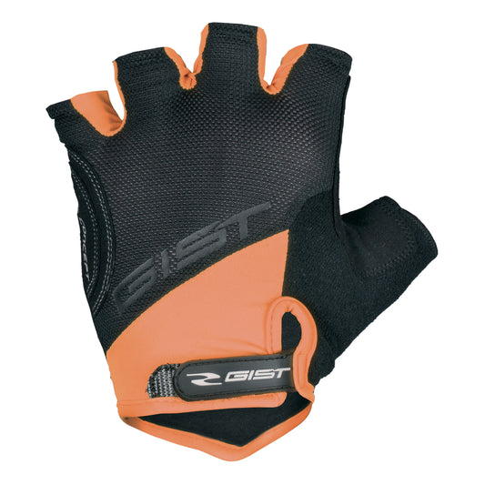 Gants vélo court Gist D-Grip Gel été orange fluo