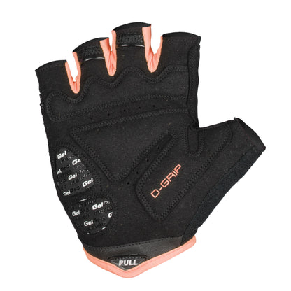 Gants vélo court Gist D-Grip Gel été orange fluo