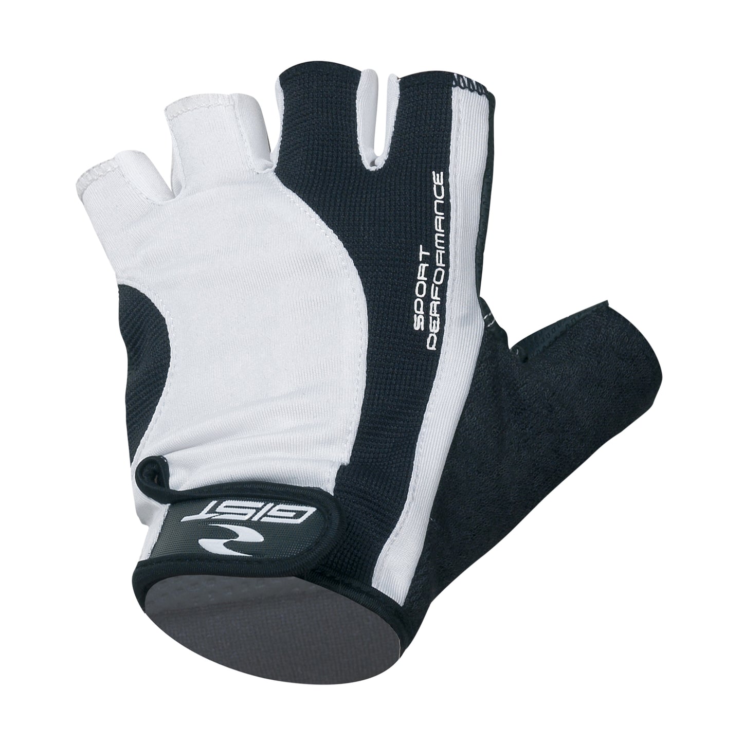 Gants vélo court Gist Pro noir / blanc velcro