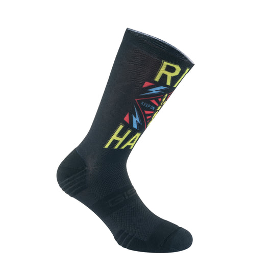 Chaussettes Socquettes Été Gist Range Noir Ride Hard Noir et Design Muticolor Écologique Hauteur 22 cm