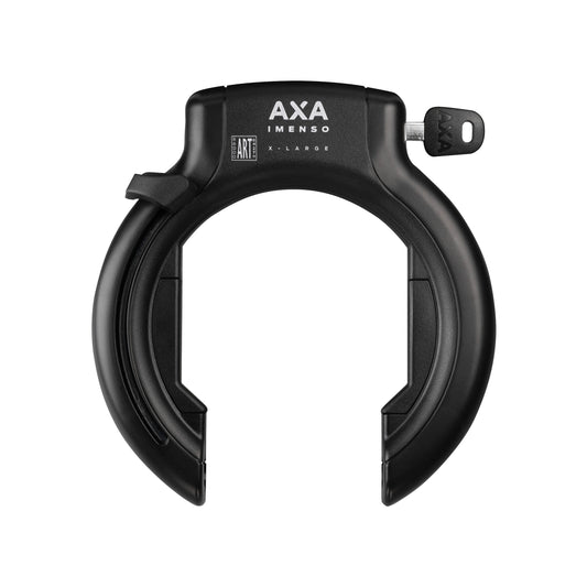 Antivol vélo fer à cheval Axa imenso grande ouverture 92 mm noir sans fixation - compatible plug ULC- sécurité niveau 12-15 - pour fat bike clé prisonniere