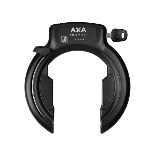 Antivol vélo fer à cheval Axa imenso grande ouverture 75 mm noir sans fixation - compatible plug ULC- sécurité niveau 12-15 clé prisonnière
