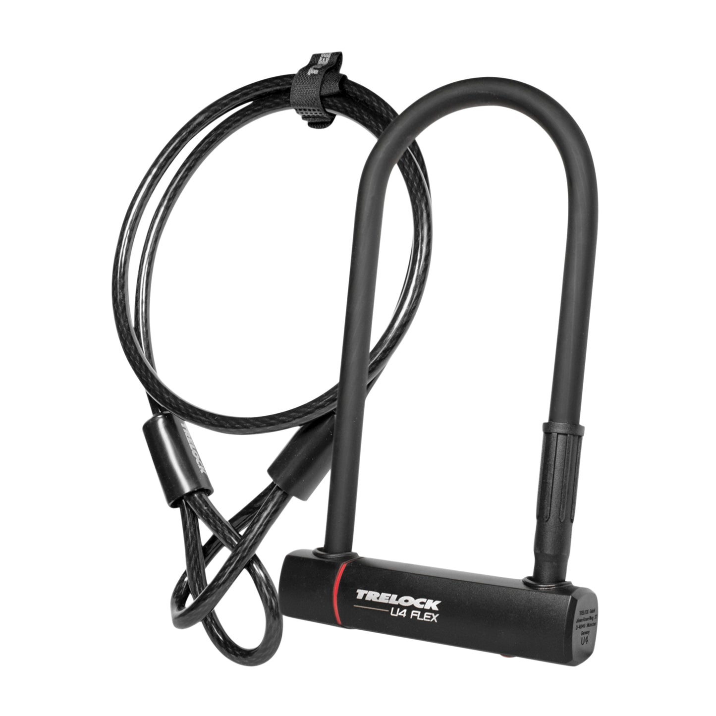 Antivol vélo U Trelock u4 plus 108 x 230 mm diam 14 mm avec câble bouclé - homologué sold secure bronze
