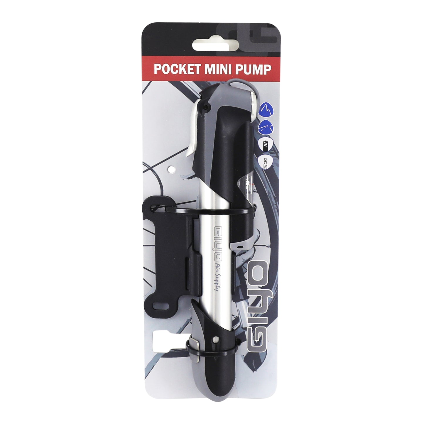 Mini road/mountain bike pump PCP Giyo aluminum telescopic 7 bar