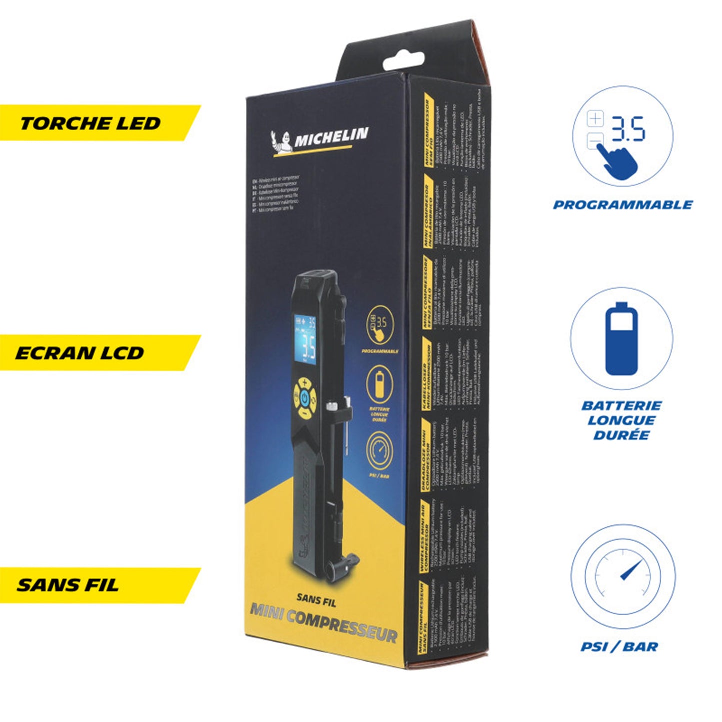 Michelin 12V Bicycle-Motorcycle Compressor-Inflator