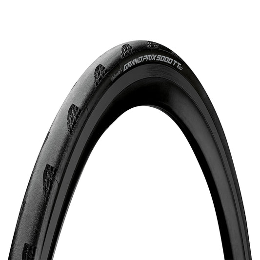 Pneu Route 700 X 25 Continental Grand Prix 5000 TT Noir Tubeless Ready TS (25-622) - Technologie sans crochet pour Giant - Zipp -GP5000- TT contre la montre Pneu allege