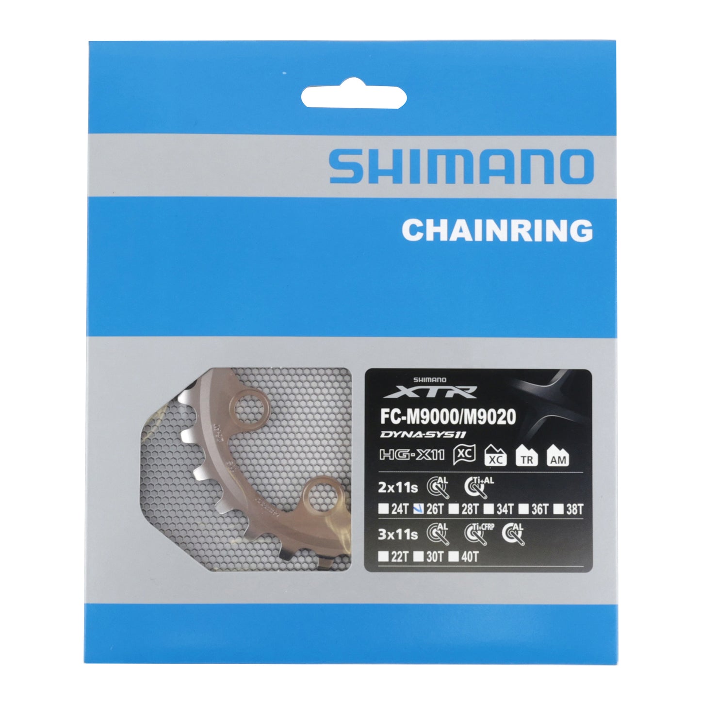 MTB Chainring 4-arm BCD64 for Shimano XTR M9000 26T 11S