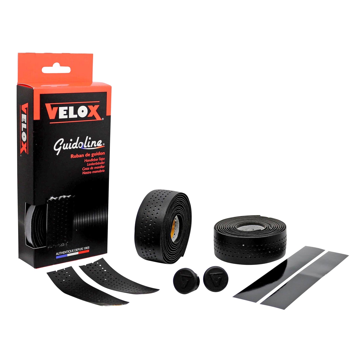 VELOX Soft Grip Perforated Black Handlebar Tape