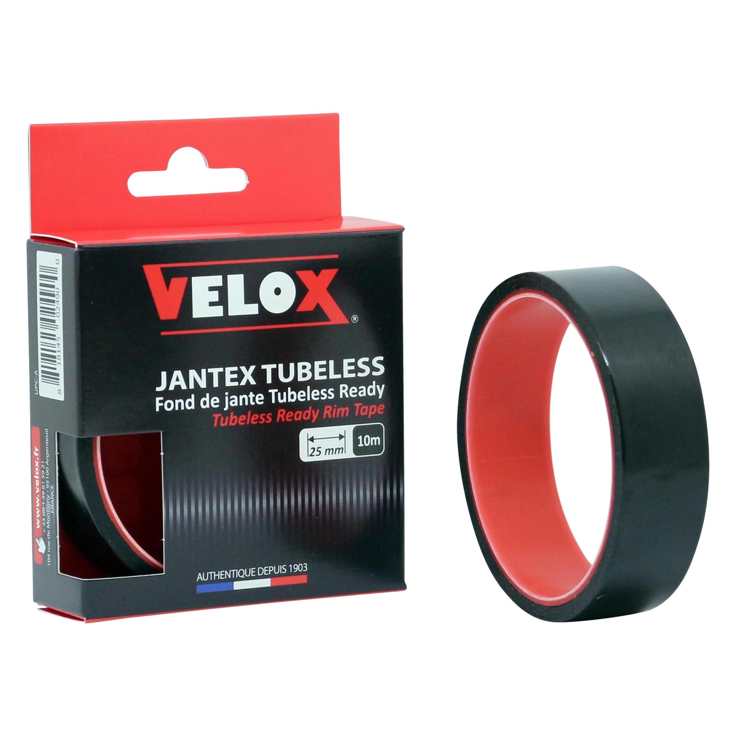 Velox Adhesive Workshop Rim Tape Road/MTB Tubetype to Tubeless Conversion 25mm Wheel Width 23 / 25c