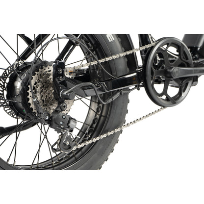 Leader Fox Cody Black Fat Bike 20 Folding Electric Bike Bafang AR 16Ah