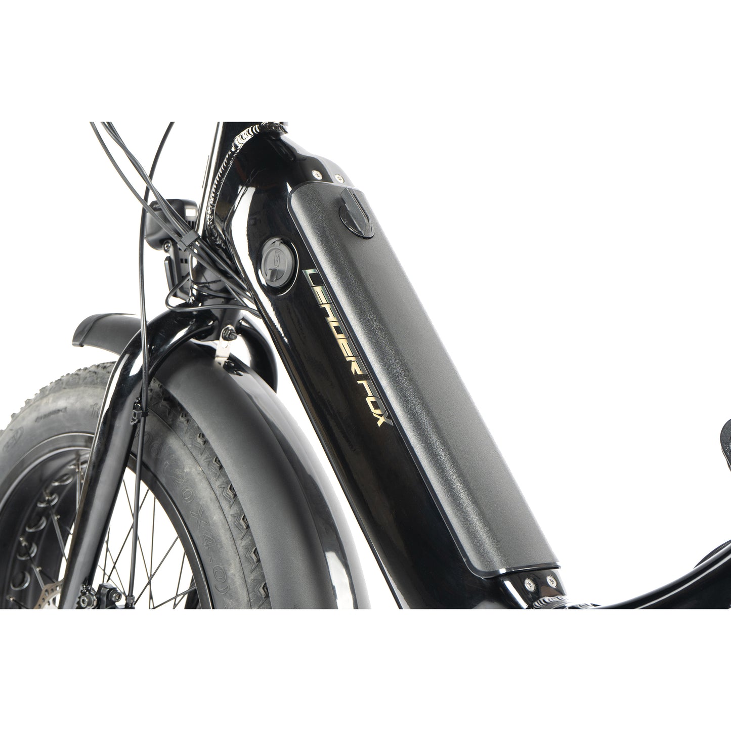 Leader Fox Cody Black Fat Bike 20 Folding Electric Bike Bafang AR 16Ah