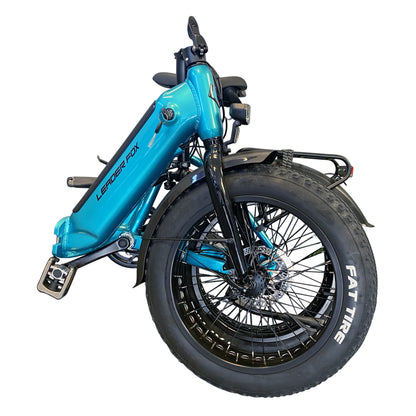 Leader Fox Cody Black Fat Bike 20 Folding Electric Bike Bafang AR 16Ah