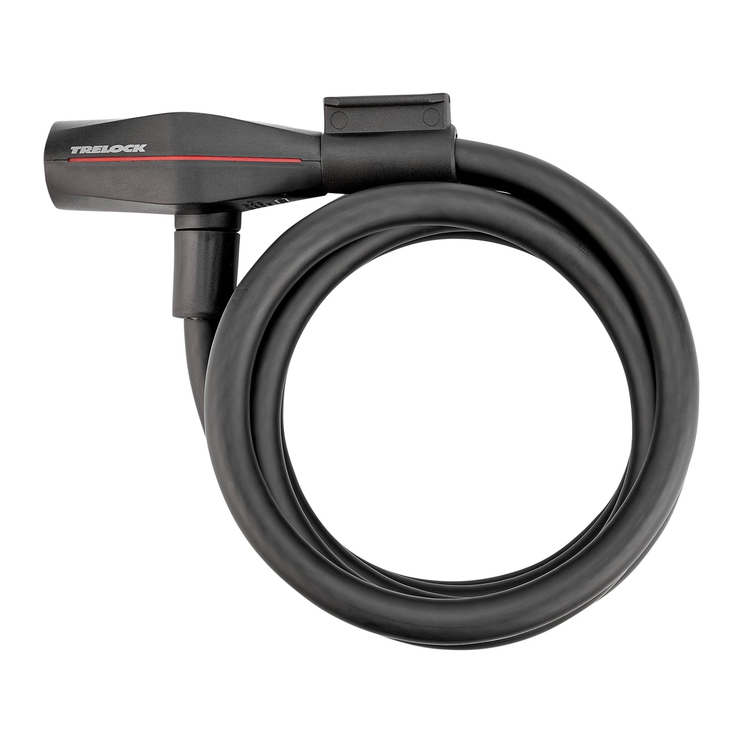 Antivol vélo spiral à clé Trelock sk415 diam 15 mm l 1.80 m noir avec support