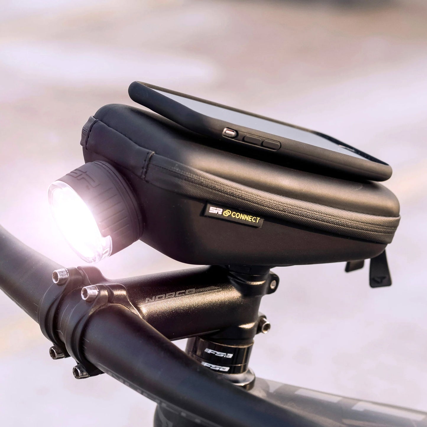 Sacoche de rangement vélo Sp Connect vendu à l'unité avec Support smartphone intégrée noir spc+