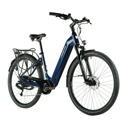 Vélo électrique City 28 Leader Fox Nara bleu Bafang AR 15Ah