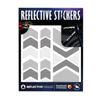 Sticker réfléchissant Reflective Berlin flèche chevron gris