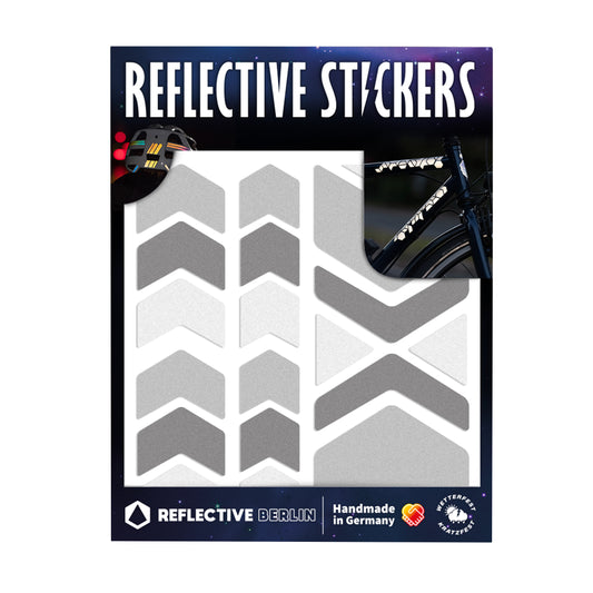 Sticker réfléchissant Reflective Berlin flèche chevron gris