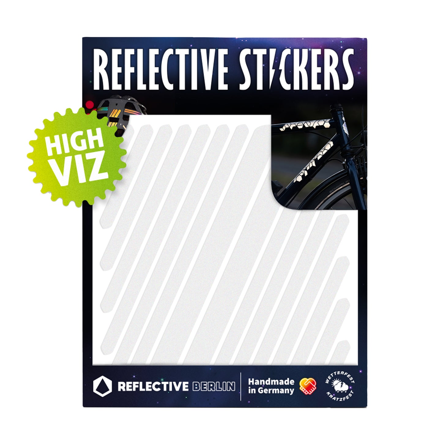Sticker réfléchissant Reflective Berlin bandes universelles blanc