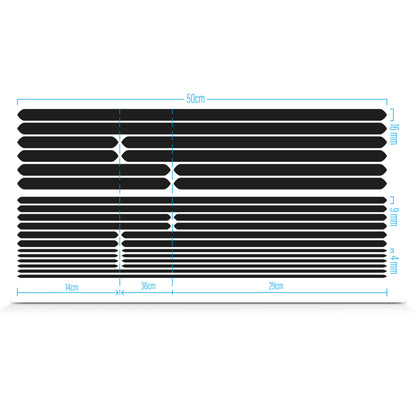 Reflective sticker Reflective Berlin frame black stripes