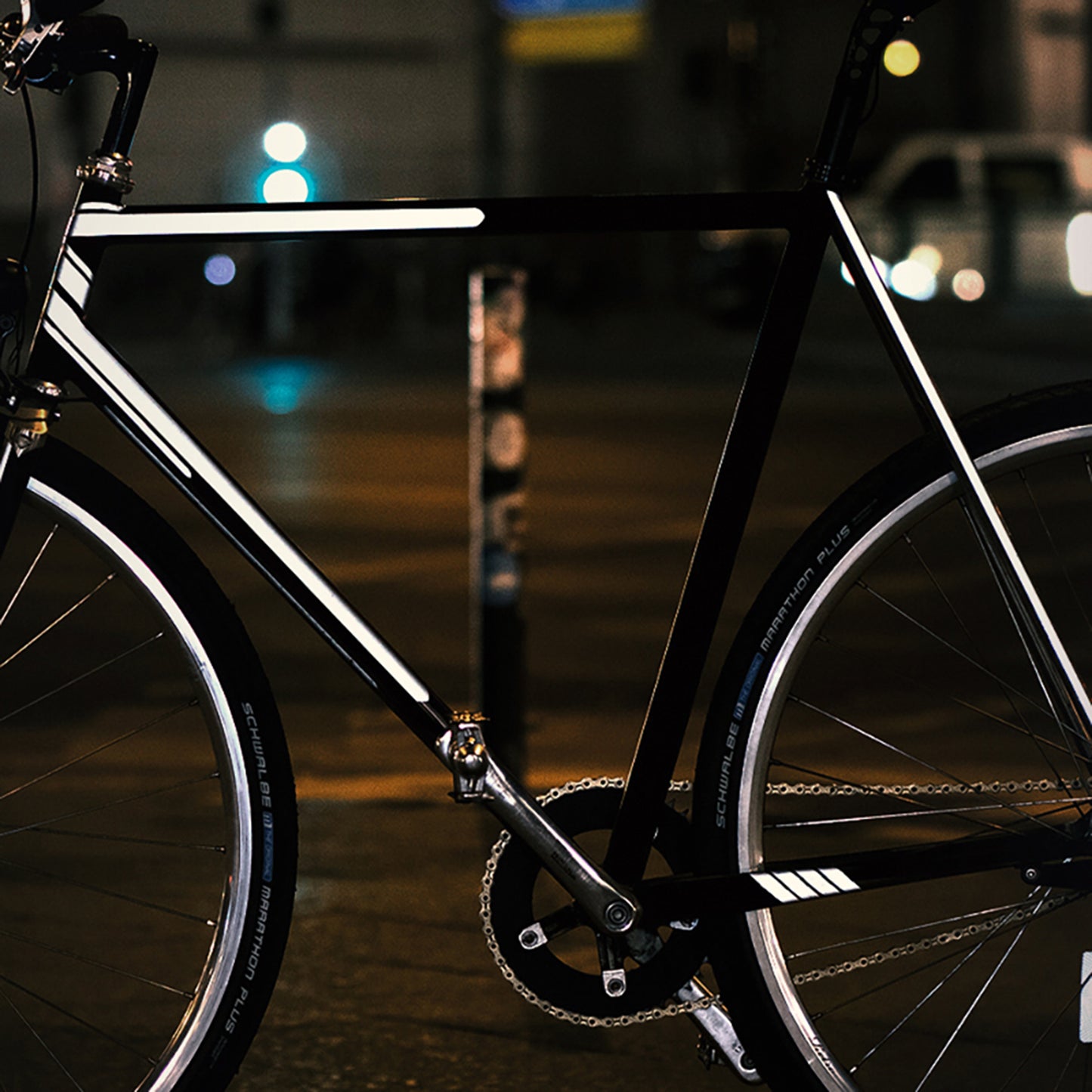 Reflective sticker Reflective Berlin frame black stripes