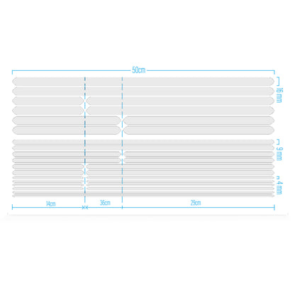 Reflective Berlin frame reflective sticker white stripes