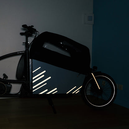 Reflective Berlin frame reflective sticker white stripes