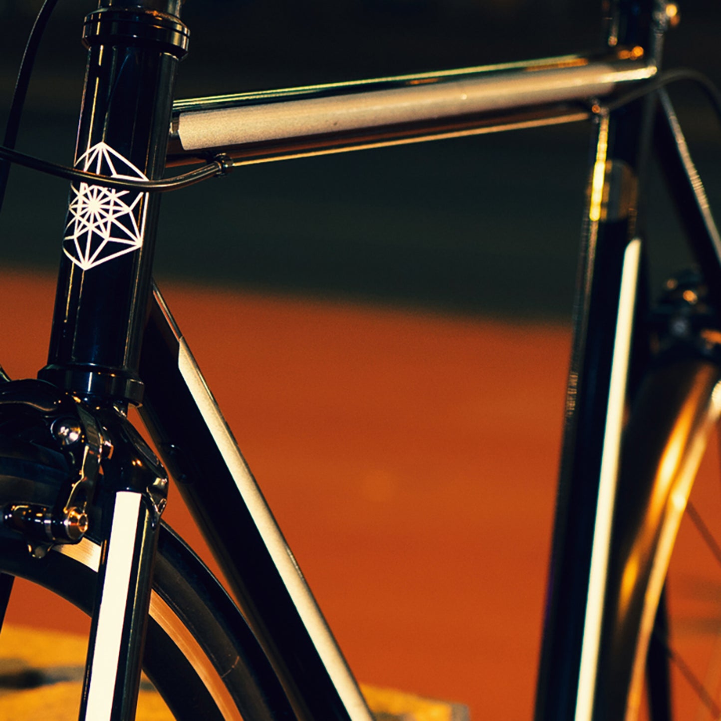 Reflective Berlin frame reflective sticker white stripes